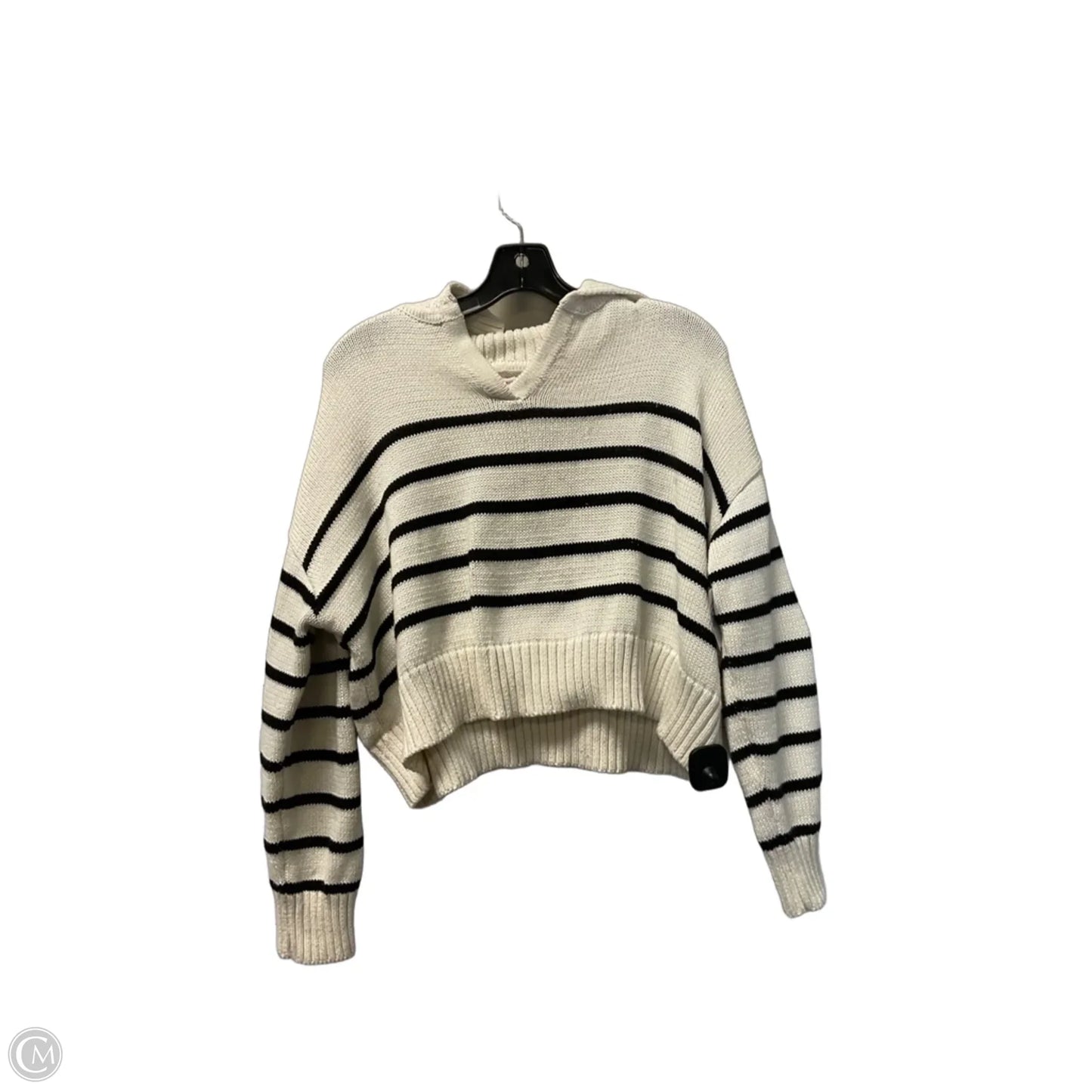 Sweater By Clothes Mentor In Black & Cream, Size: M
