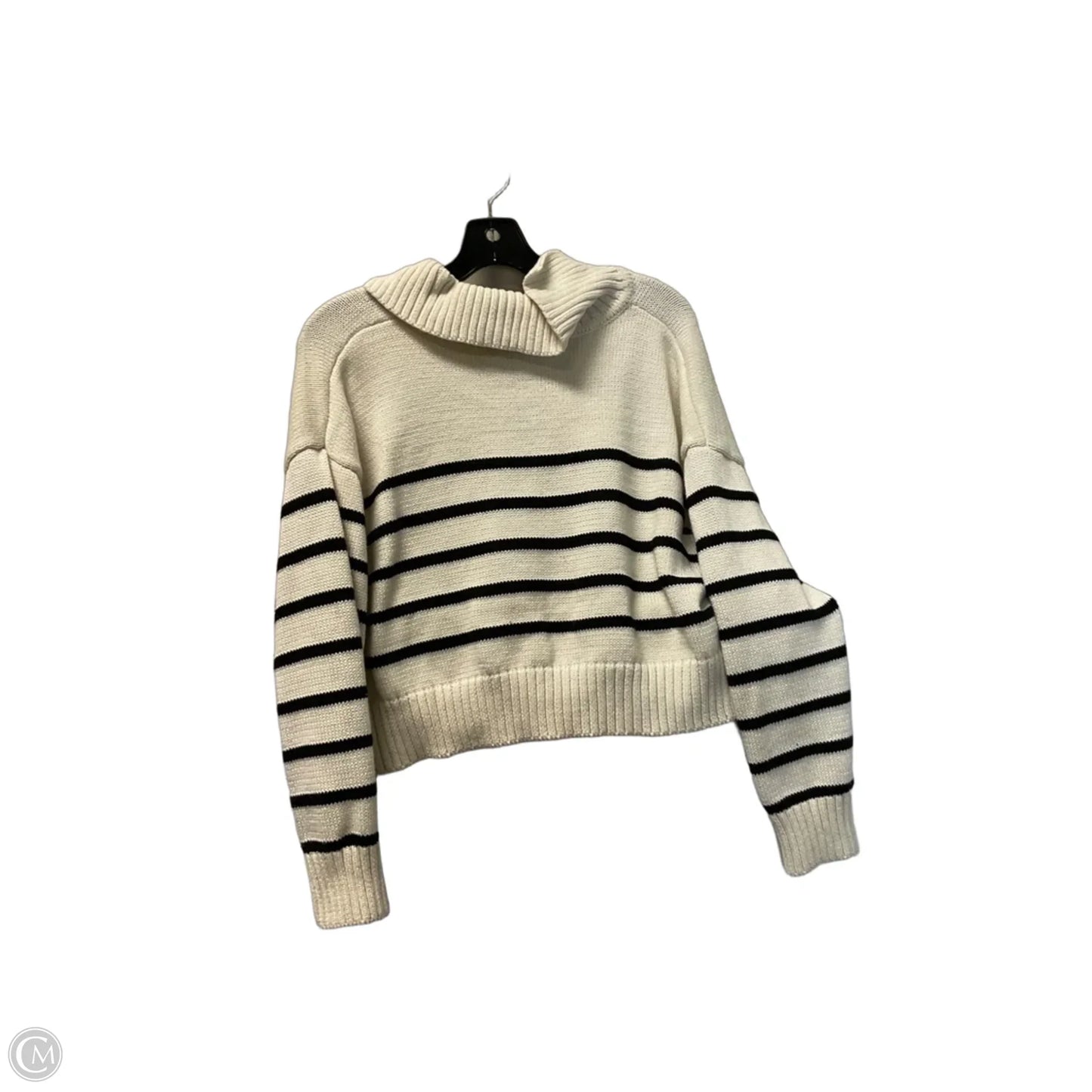 Sweater By Clothes Mentor In Black & Cream, Size: M