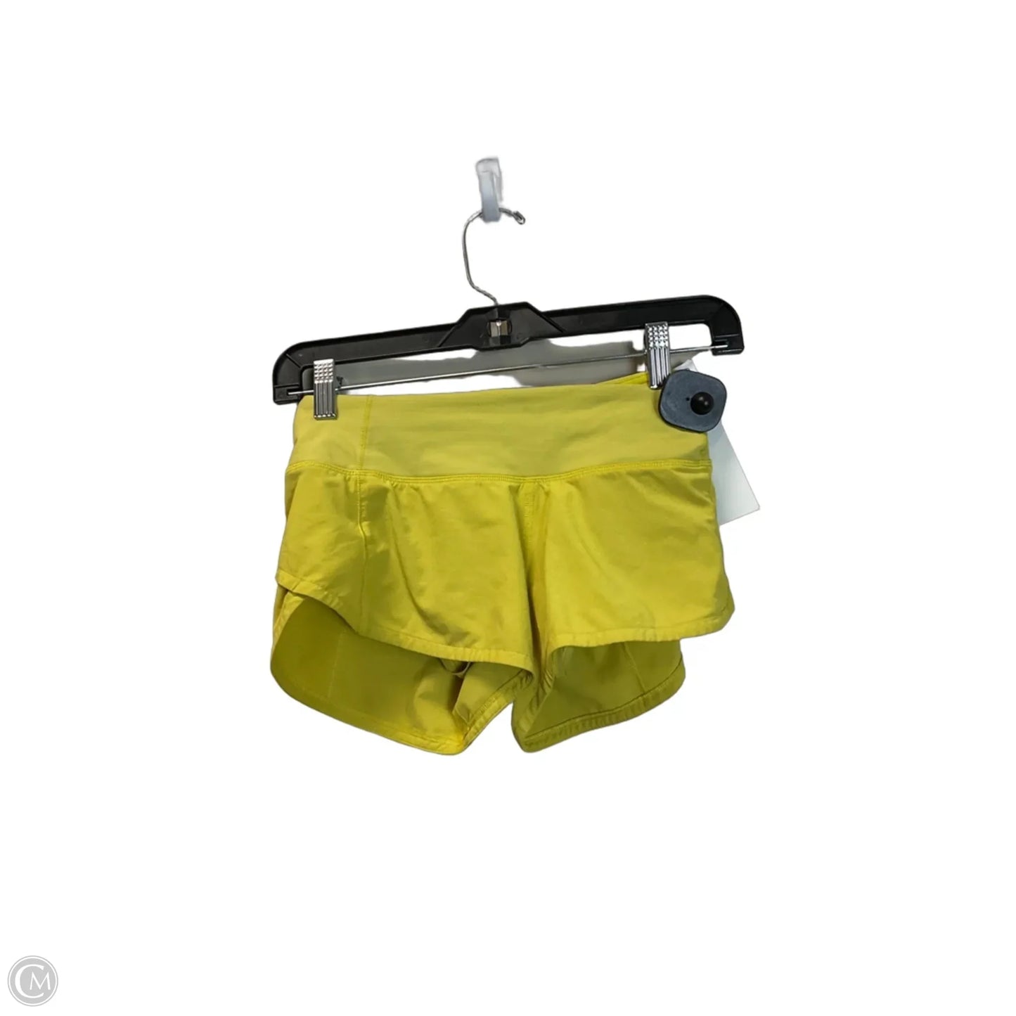 Athletic Shorts By Lululemon In Yellow, Size: 0