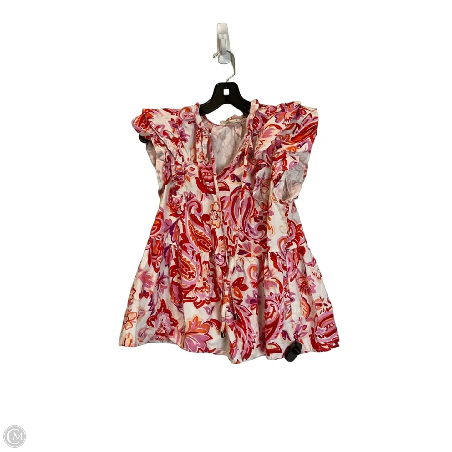Top Sleeveless By Entro In Orange & Red, Size: S