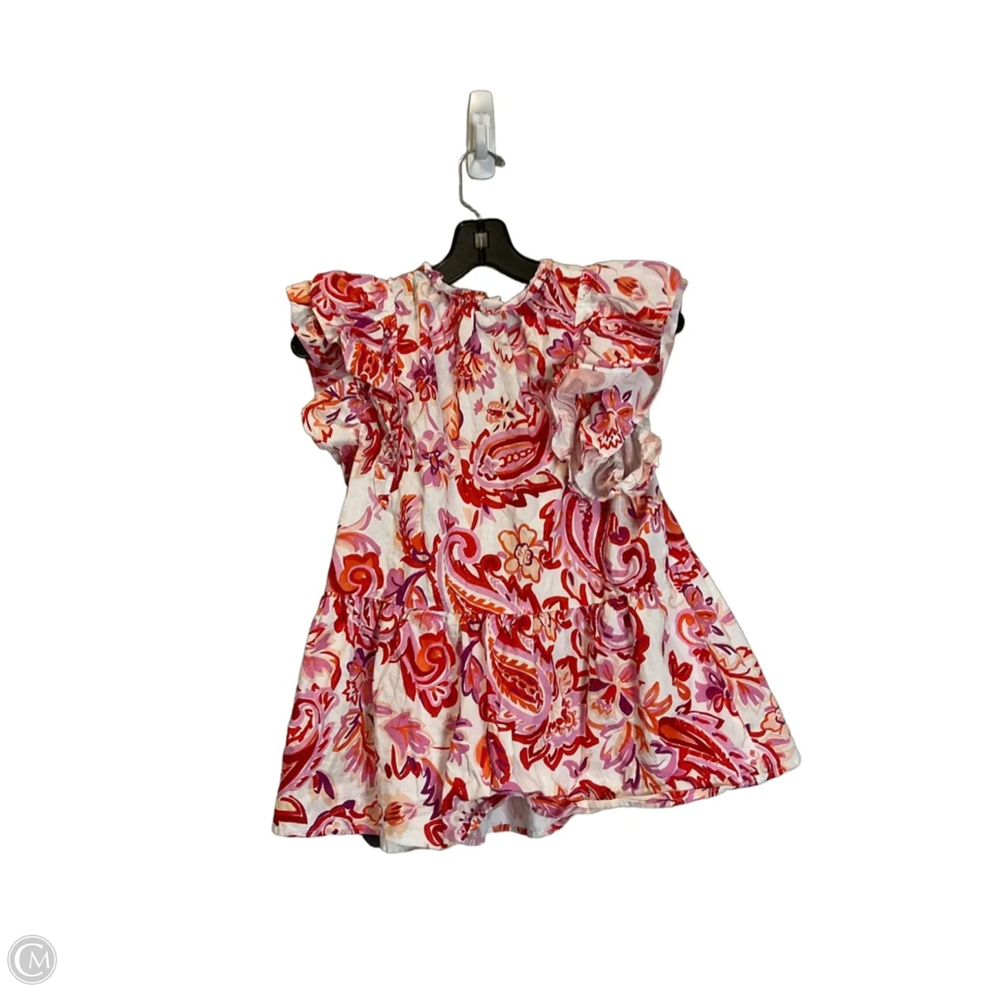 Top Sleeveless By Entro In Orange & Red, Size: S