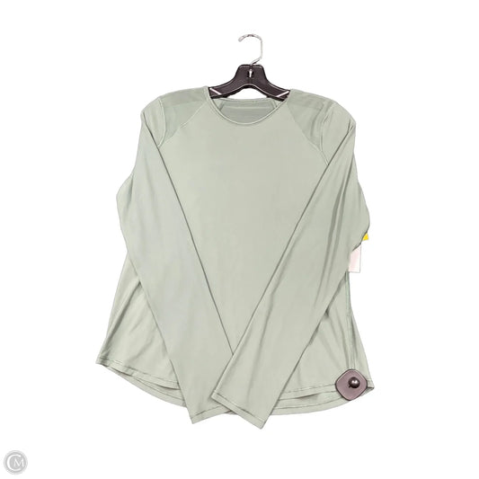 Athletic Top Long Sleeve Crewneck By Lululemon In Green, Size: S