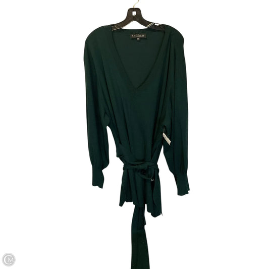 Top Long Sleeve By Eloquii In Green, Size: 3x