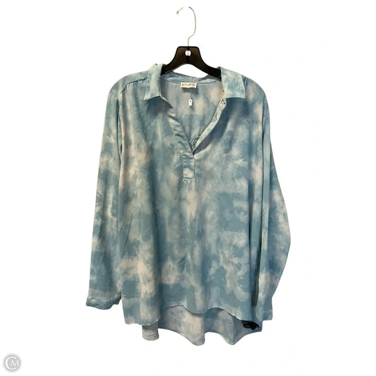 Top Long Sleeve By Wonderly In Blue, Size: 3x