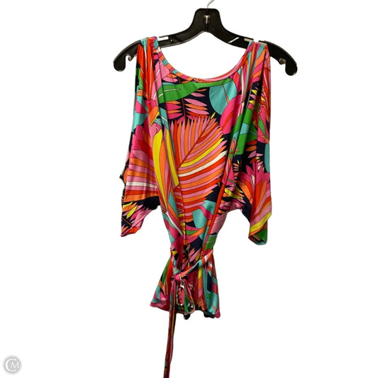 Top Short Sleeve By Trina Turk In Orange & Pink, Size: L