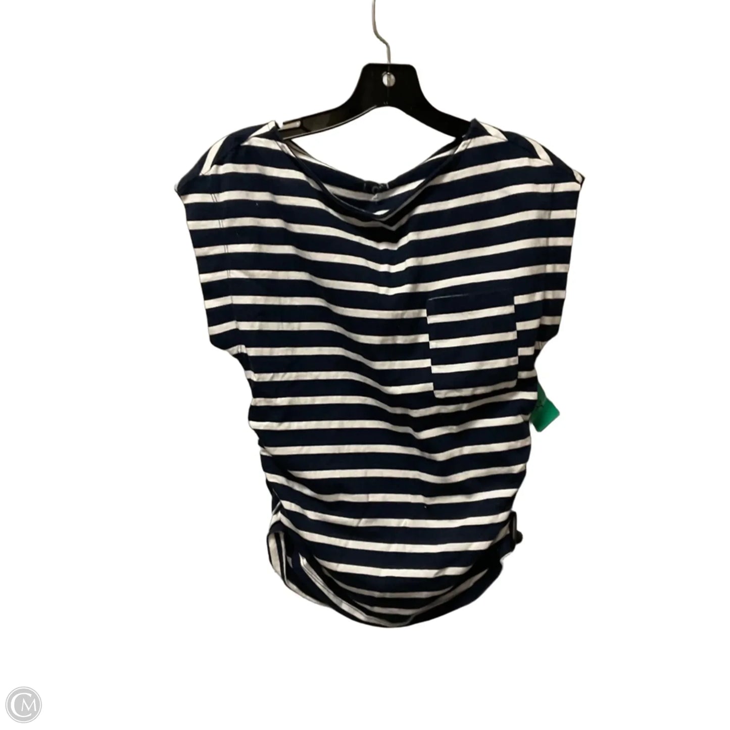 Top Short Sleeve By Loft In Striped Pattern, Size: S
