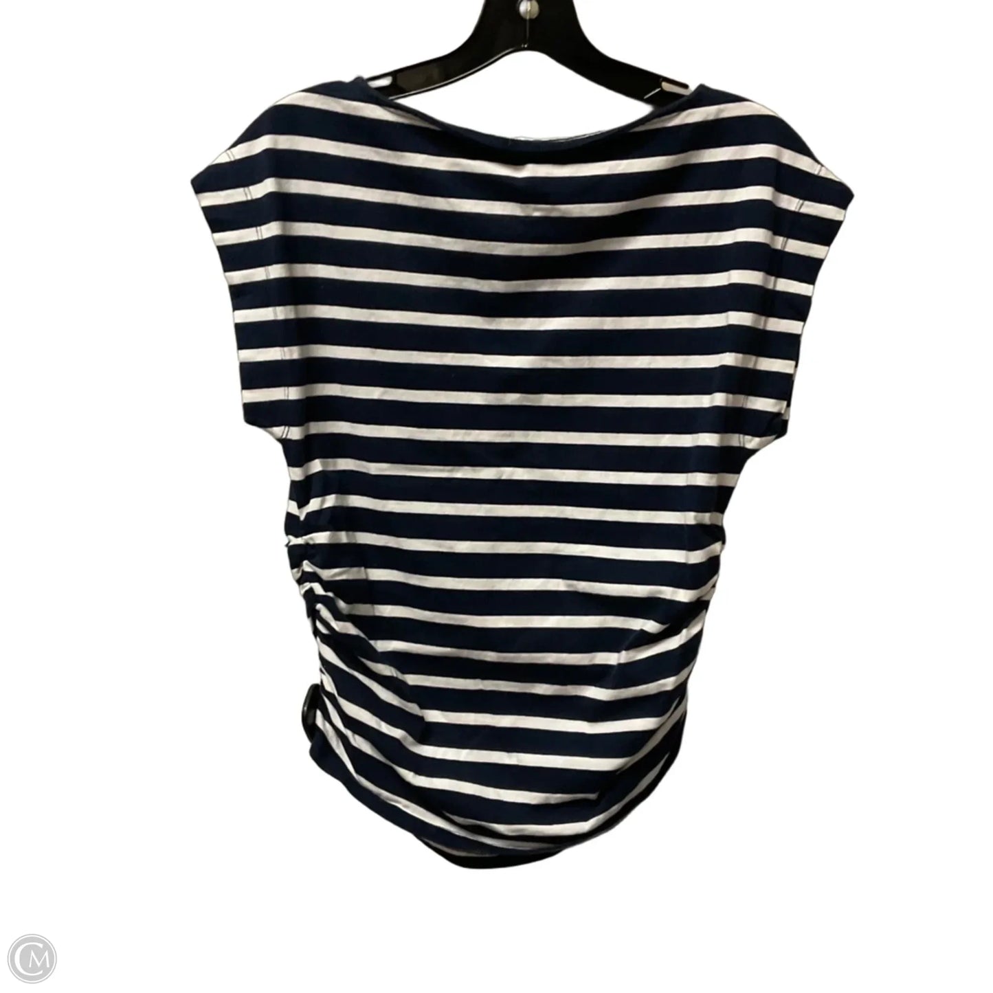 Top Short Sleeve By Loft In Striped Pattern, Size: S