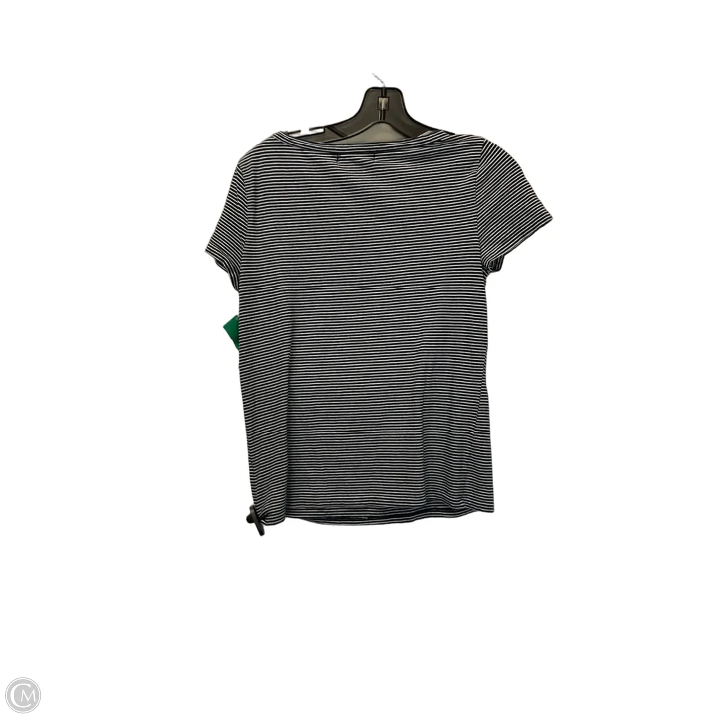 Top Short Sleeve By Lauren By Ralph Lauren In Striped Pattern, Size: M