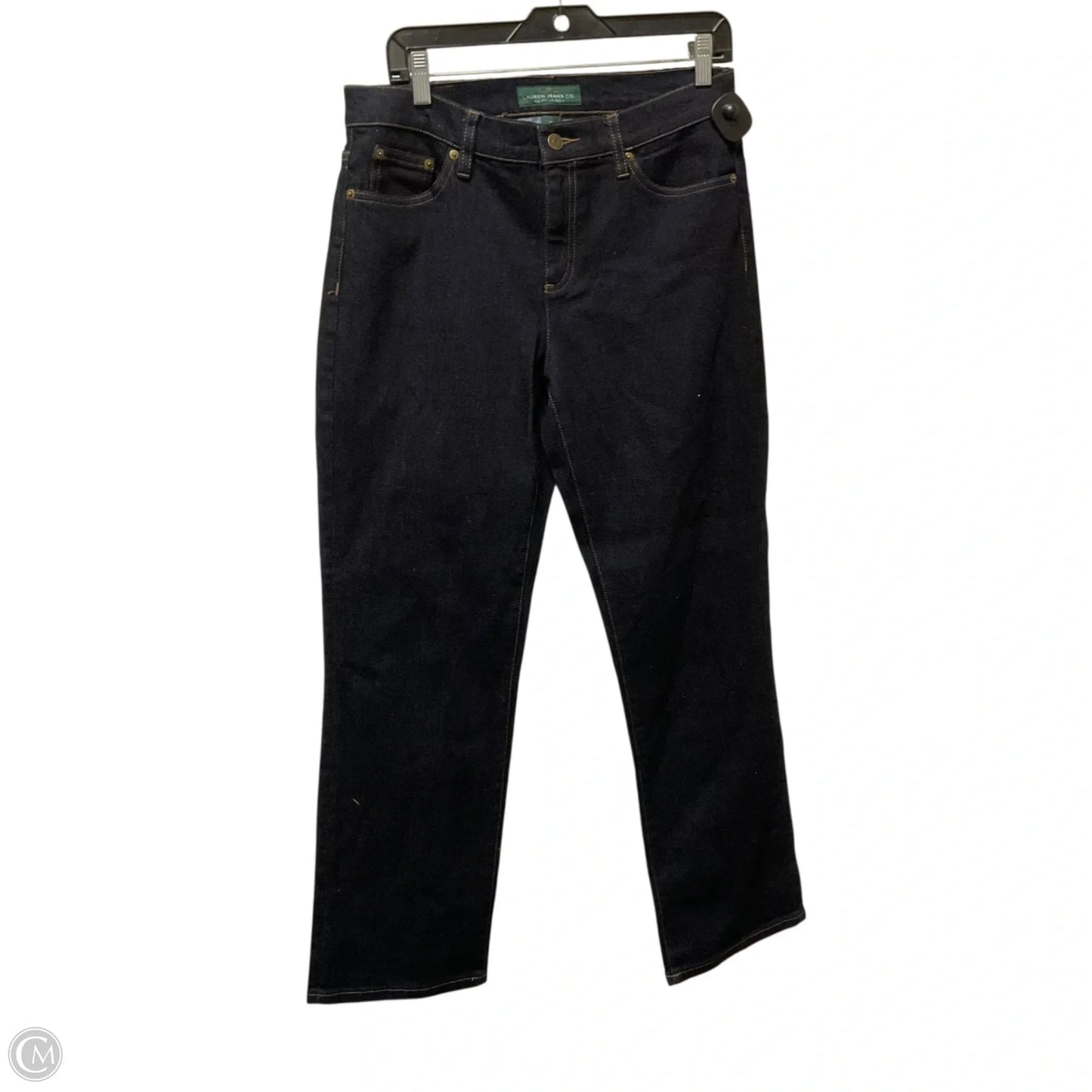 Jeans Straight By Lauren By Ralph Lauren In Blue Denim, Size: 10