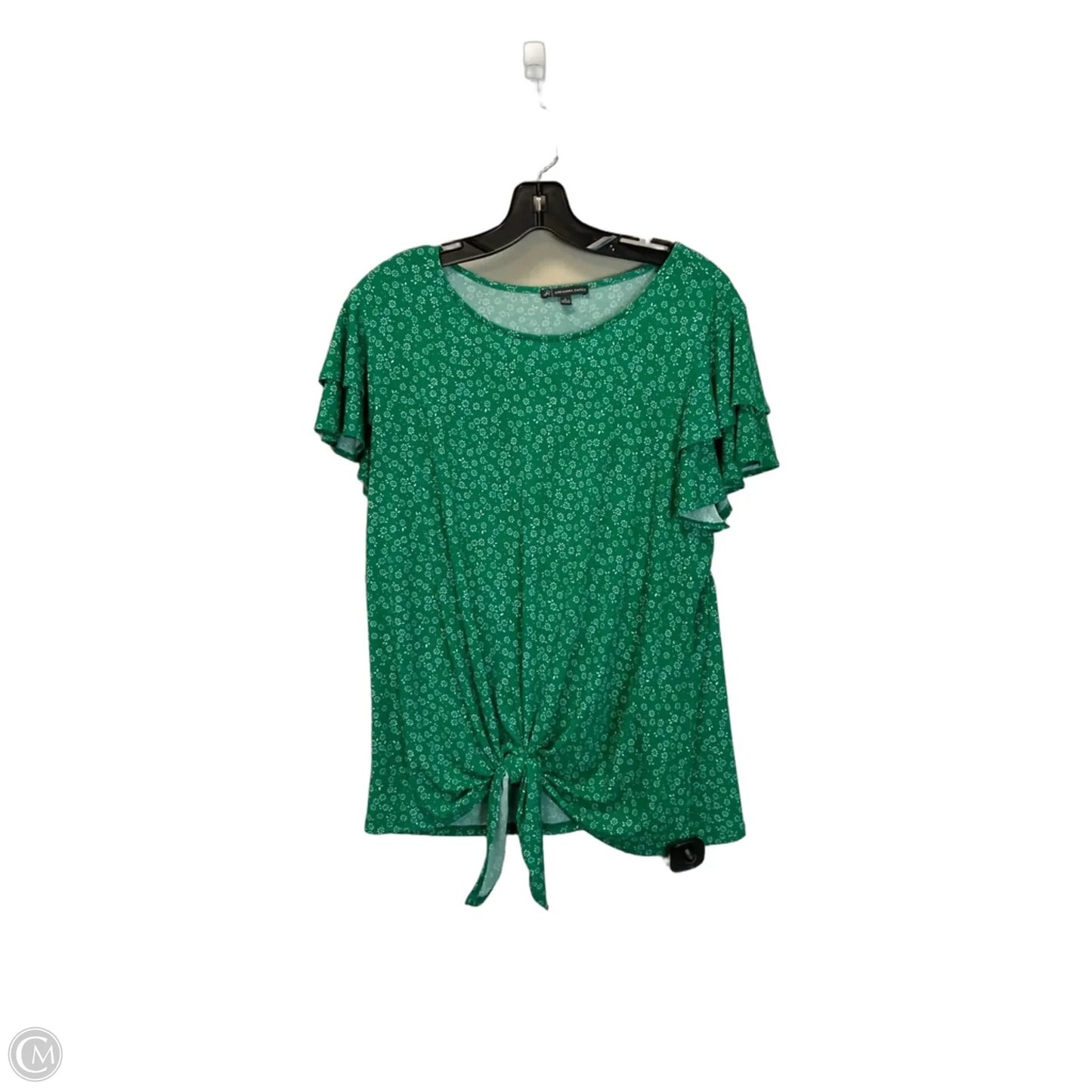 Top Short Sleeve By Adrianna Papell In Green, Size: L