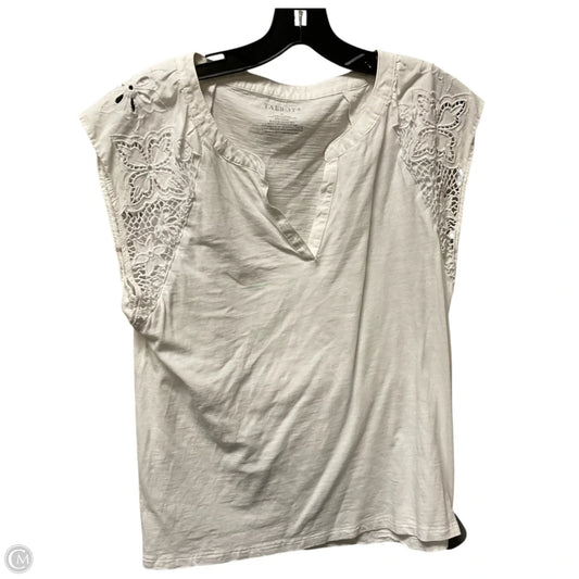 Top Short Sleeve By Talbots In White, Size: M