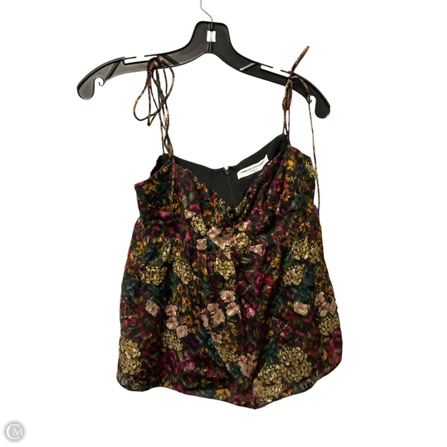 Top Sleeveless By Amanda Uprichard In Green & Pink, Size: L
