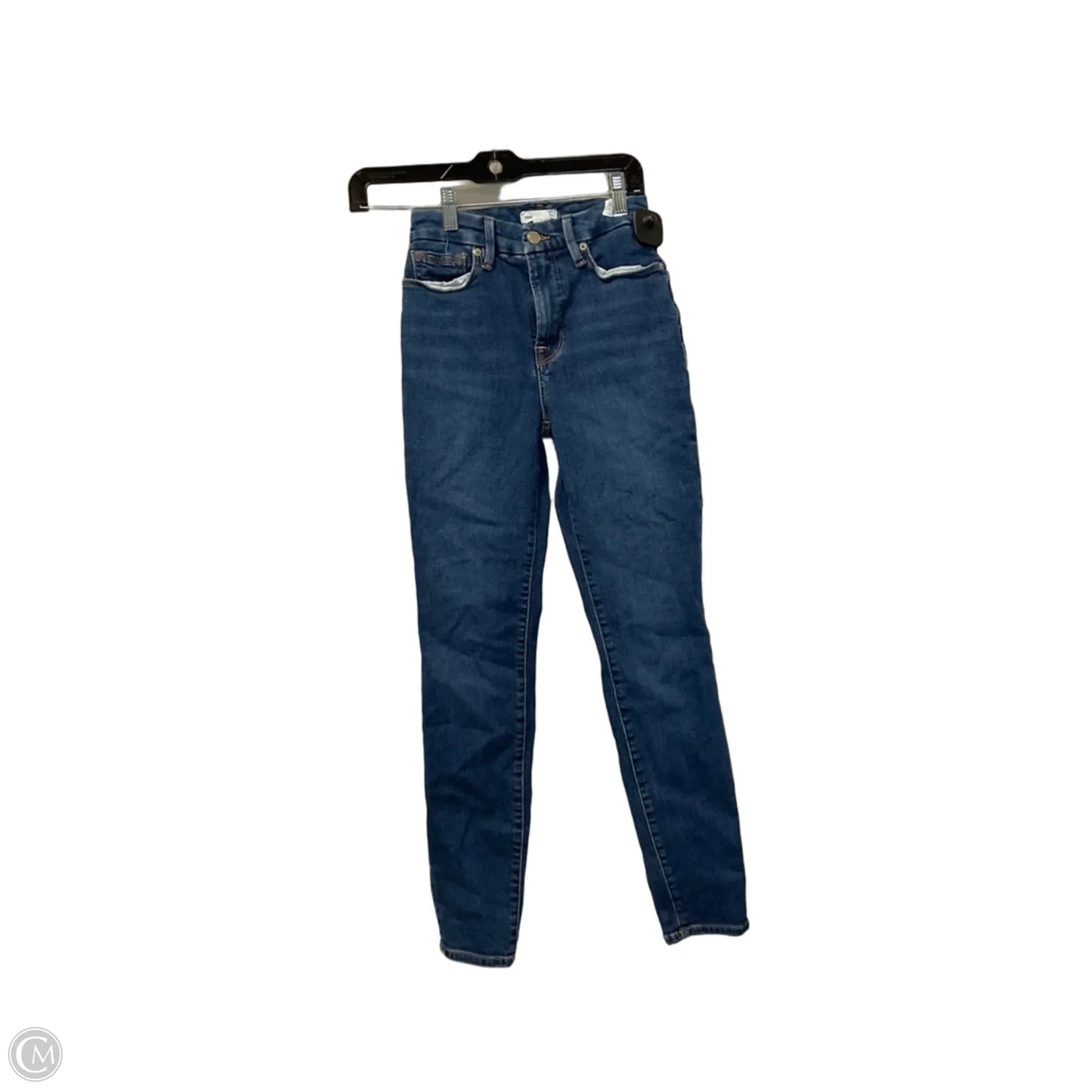 Jeans Skinny By Good American In Blue Denim, Size: 0