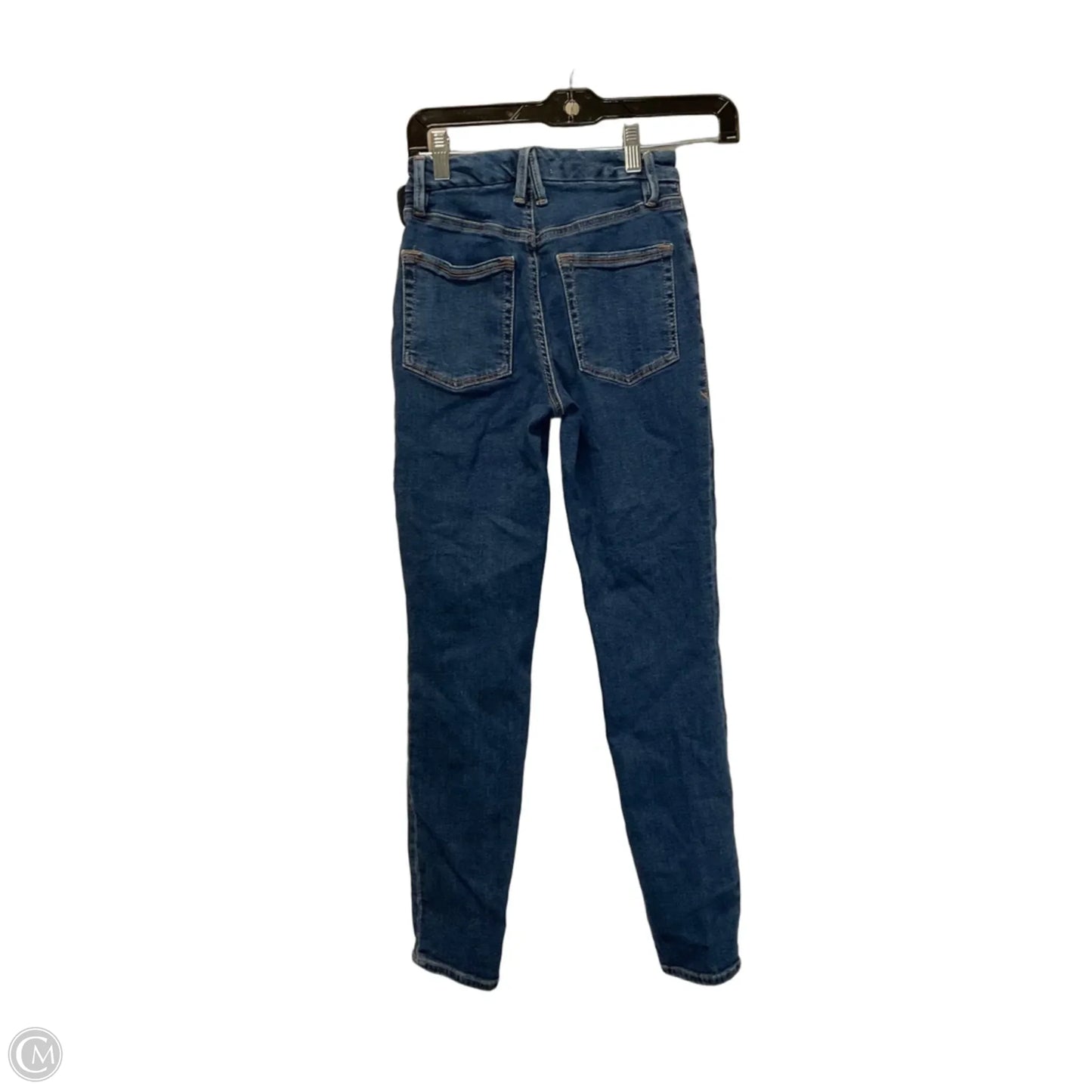 Jeans Skinny By Good American In Blue Denim, Size: 0