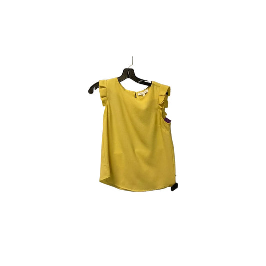 Top Sleeveless By Monteau In Yellow, Size: S
