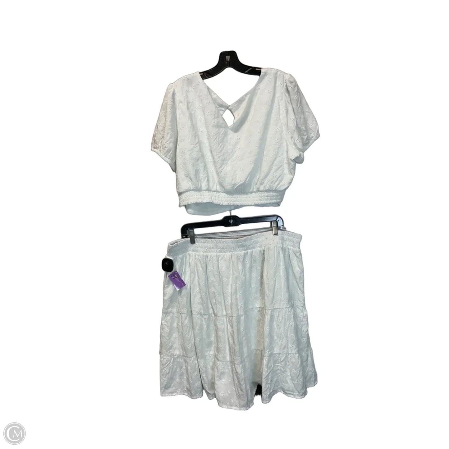 Skirt Set 2pc By Torrid In White, Size: 2x