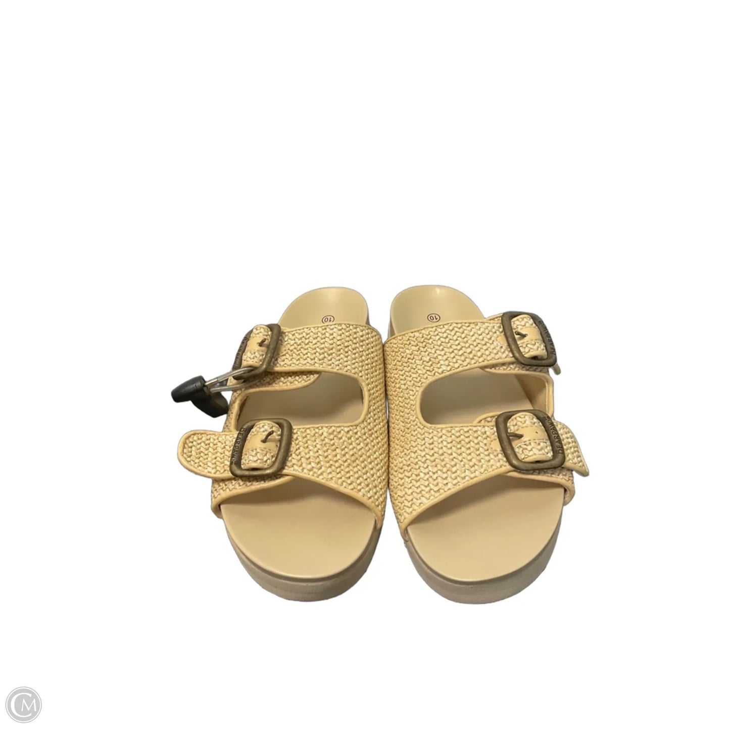 Sandals Heels Block By Bearpaw In Tan, Size: 10