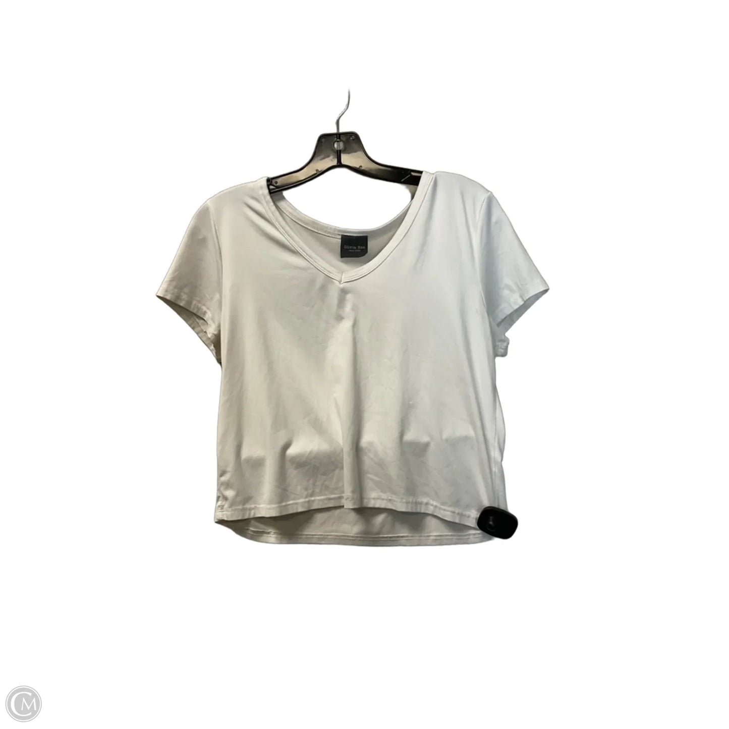 Top Short Sleeve Basic By Olivia Rae In White, Size: L