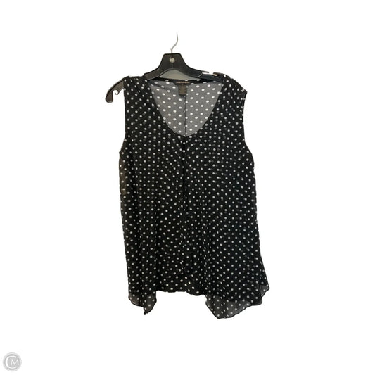 Top Sleeveless By Susan Lawrence In Polkadot Pattern, Size: Xl