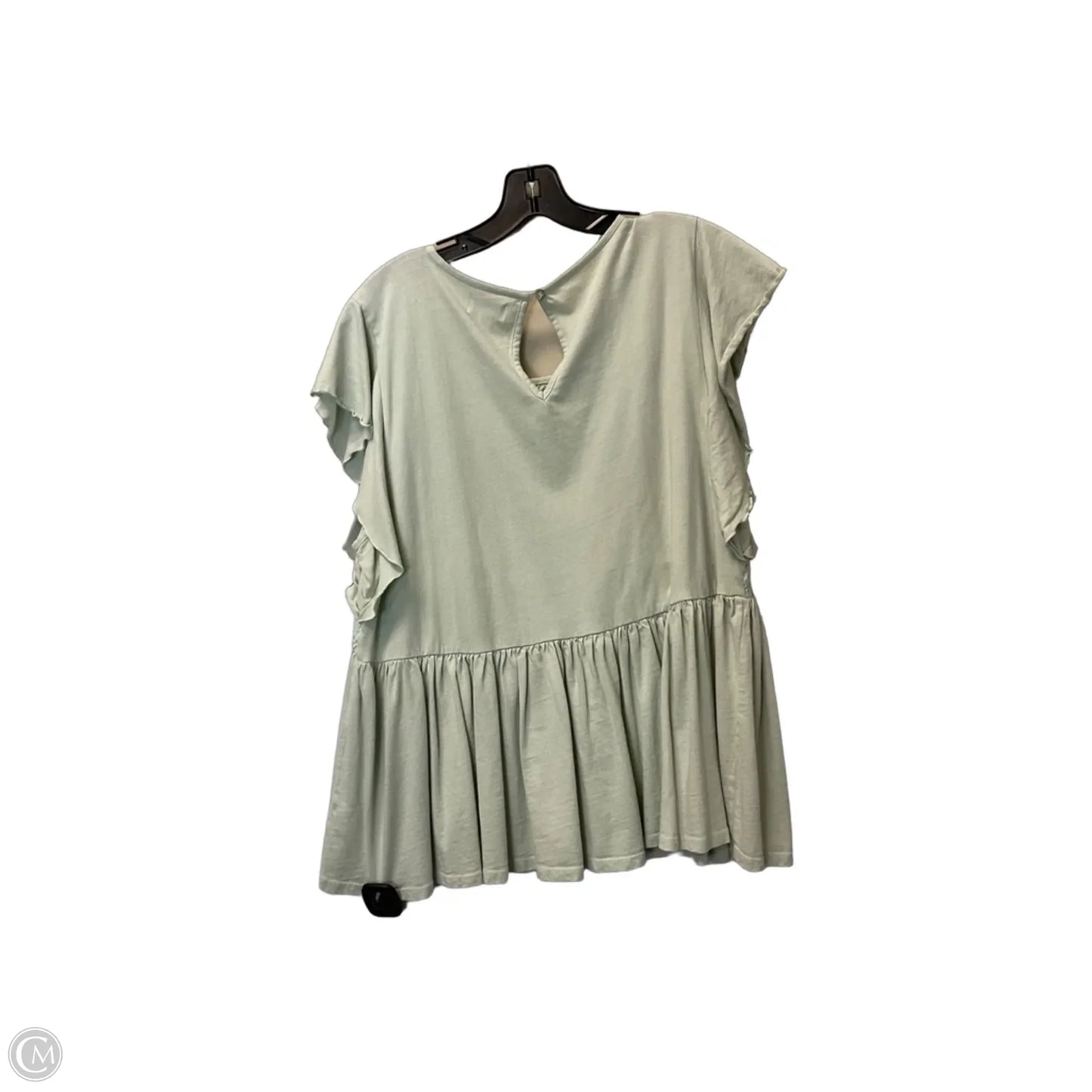 Top Short Sleeve By Wonderly In Green, Size: 1x