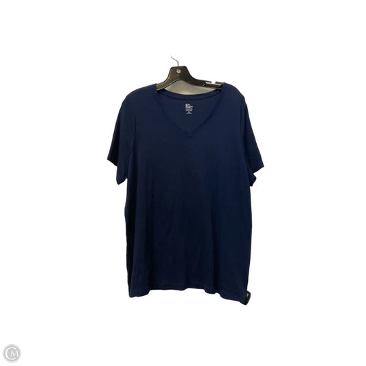 Top Short Sleeve Basic By Kim Rogers In Navy, Size: Xl