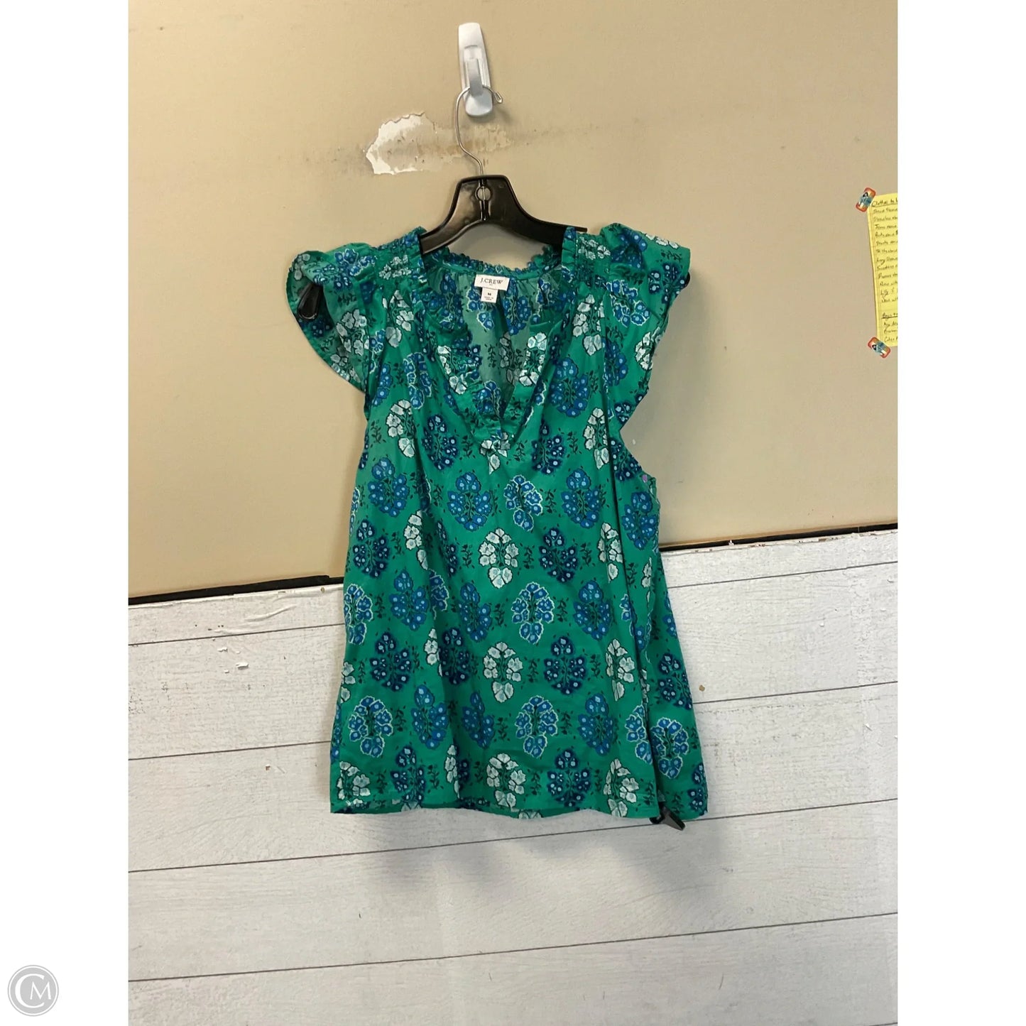 Top Sleeveless By J. Crew In Blue & Green, Size: M