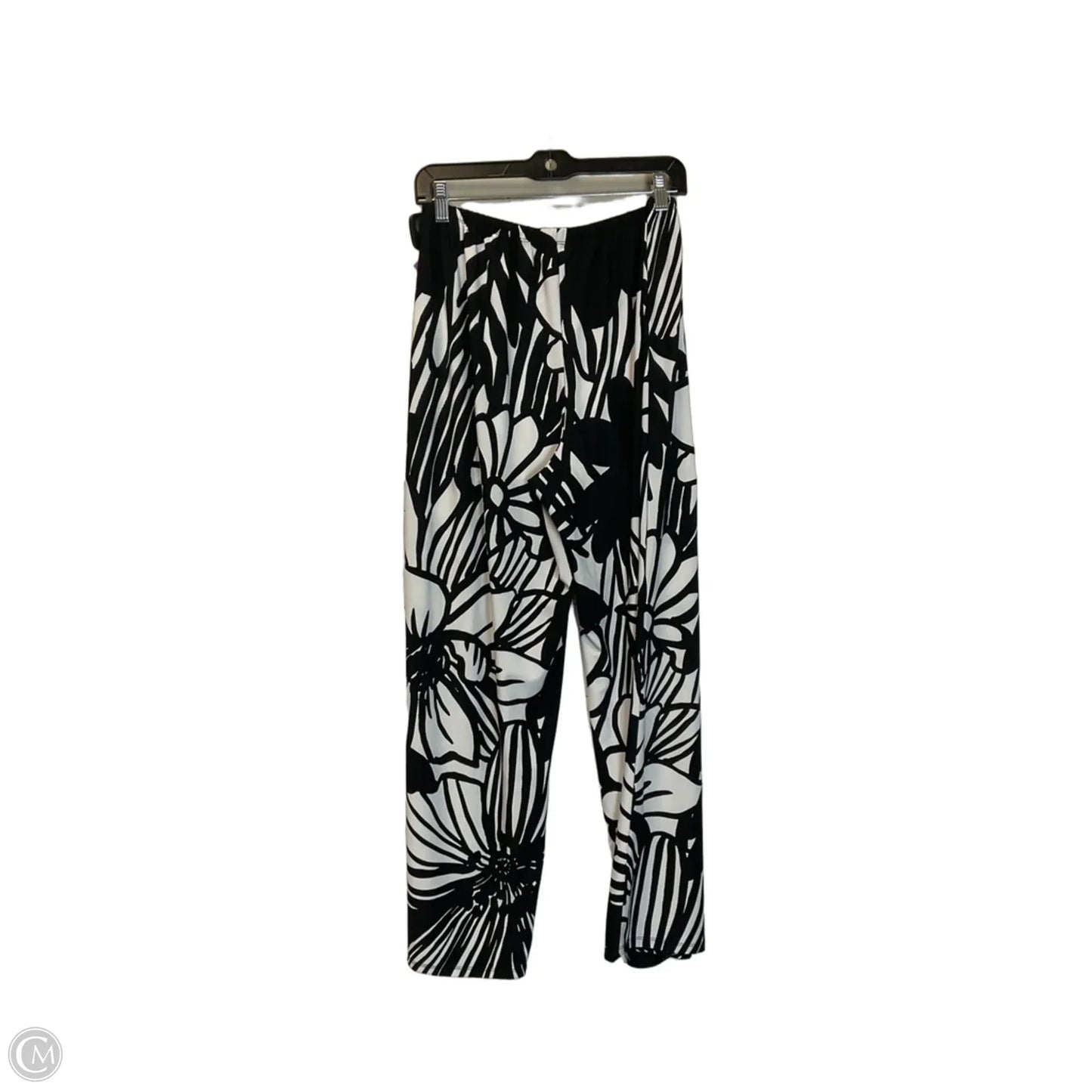Pants Linen By Melissa Paige In Black & White, Size: Xl
