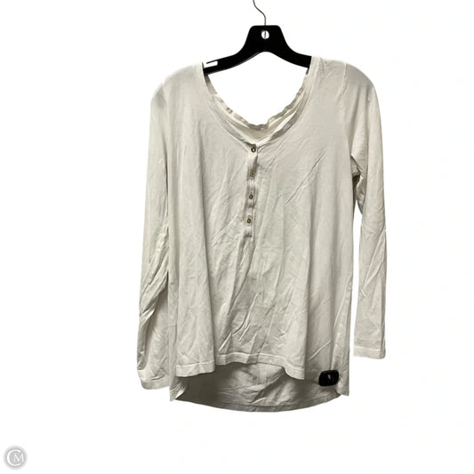 Top Long Sleeve Designer By Lilly Pulitzer In White, Size: M