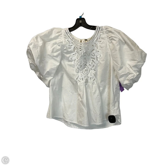 Top 3/4 Sleeve By Free People In White, Size: L