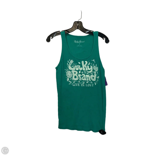 Top Sleeveless By Lucky Brand In Green, Size: L