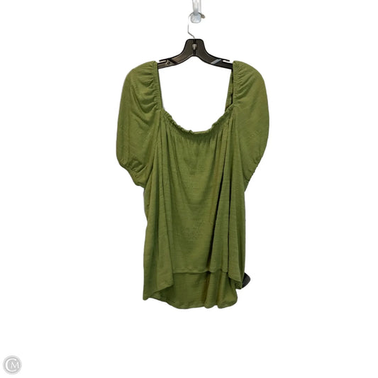 Top Short Sleeve By Wonderly In Green, Size: 3x