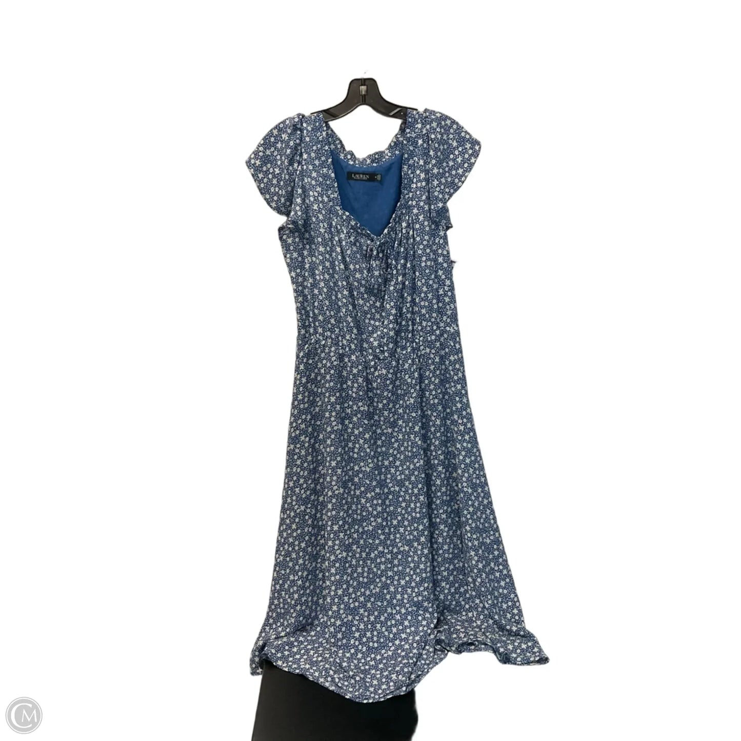 Dress Casual Maxi By Lauren By Ralph Lauren In Blue, Size: 14