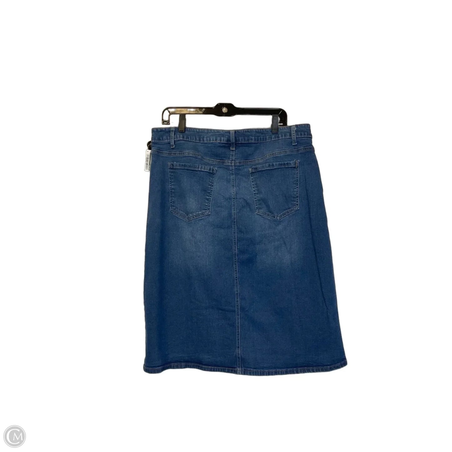 Skirt Midi By Baccini In Blue Denim, Size: 14