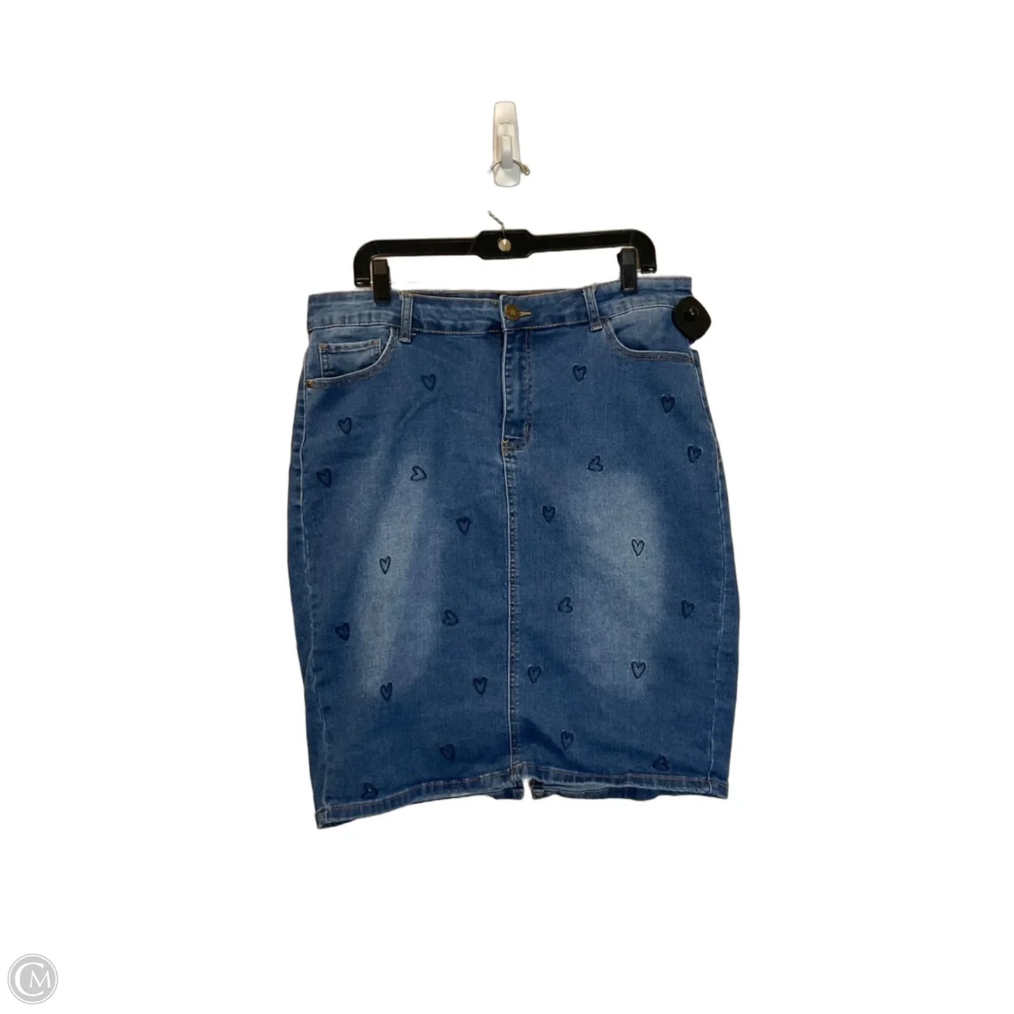 Skirt Mini & Short By Clothes Mentor In Blue Denim, Size: Xl