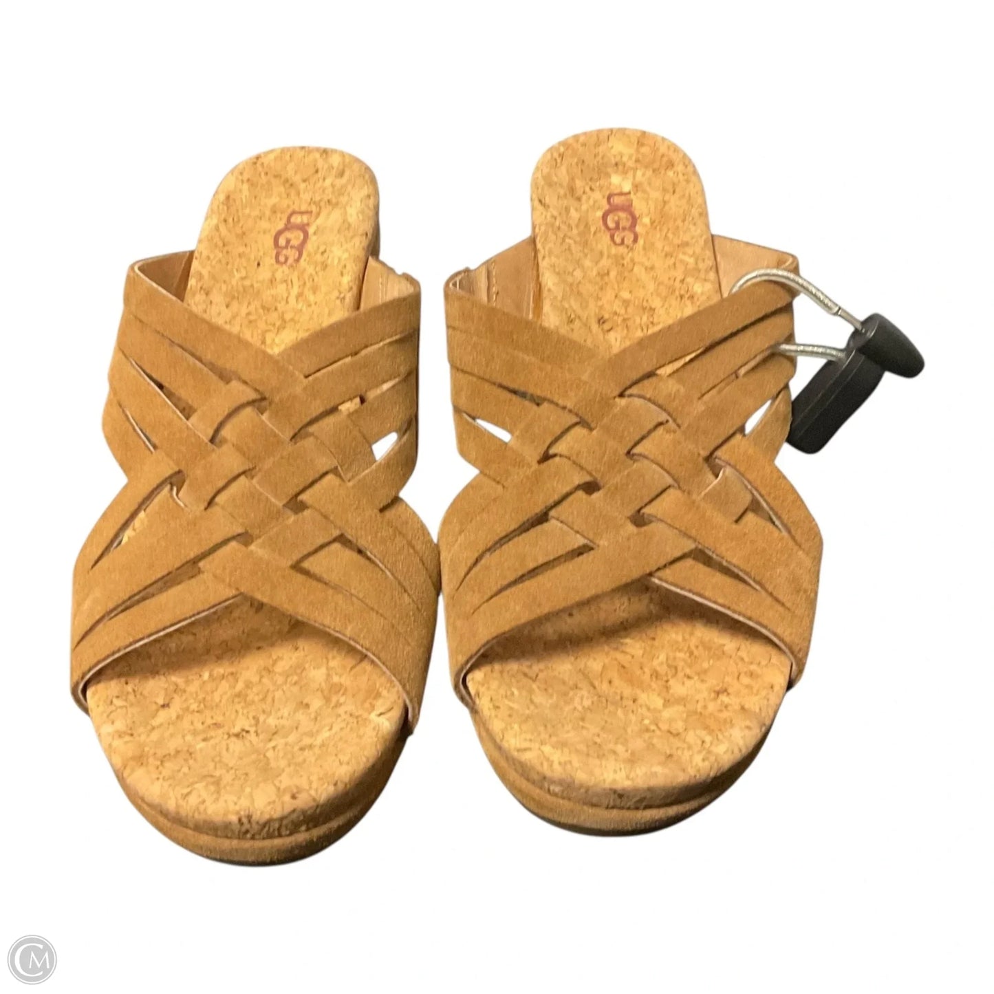 Sandals Designer By Ugg In Tan, Size: 9