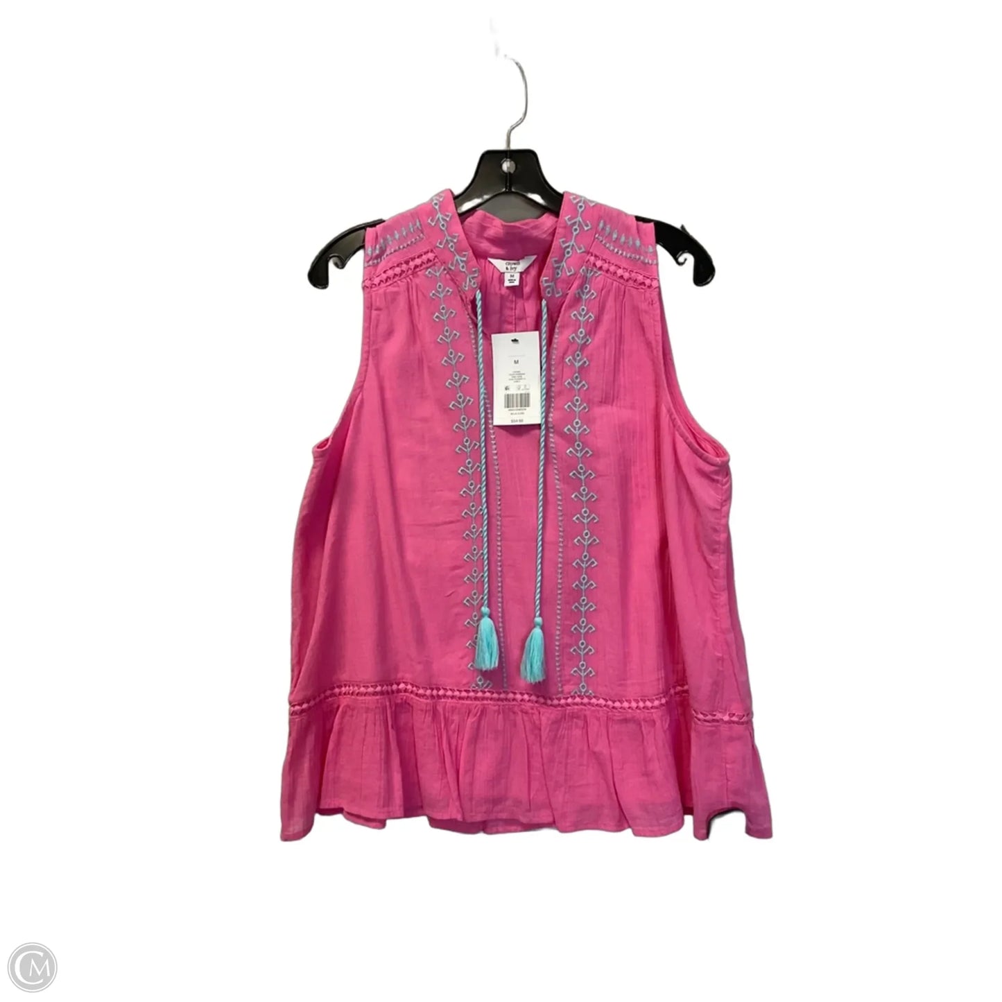 Top Sleeveless By Crown And Ivy In Pink, Size: M