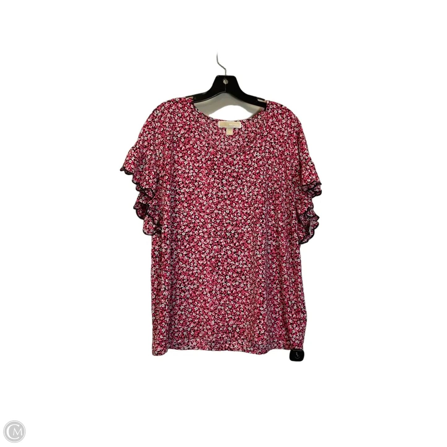 Top Short Sleeve By Michael By Michael Kors In Pink, Size: Xl