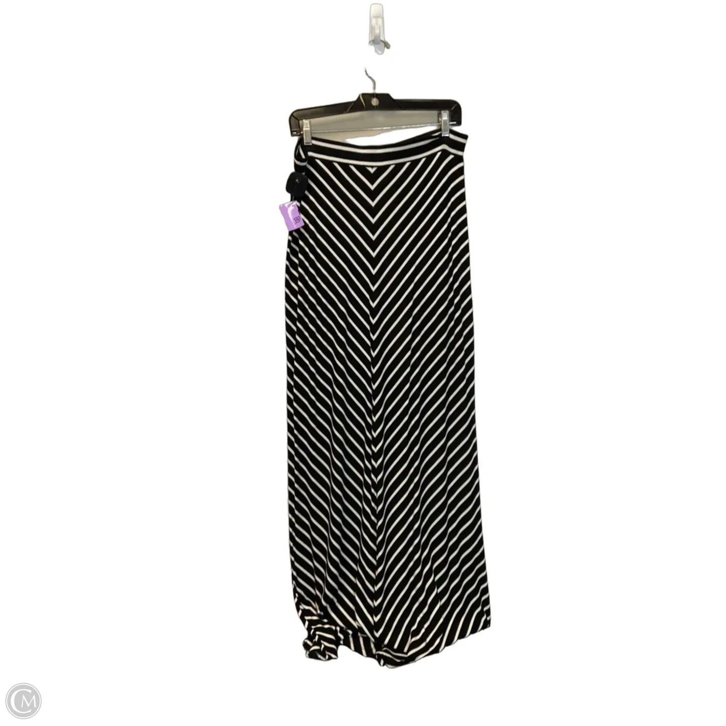 Skirt Maxi By Loft In Black & White, Size: M