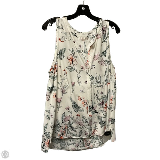 Top Sleeveless By Clothes Mentor In White, Size: Xl