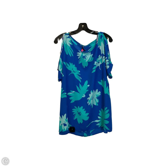 Top Short Sleeve By Vince Camuto In Blue, Size: Xl