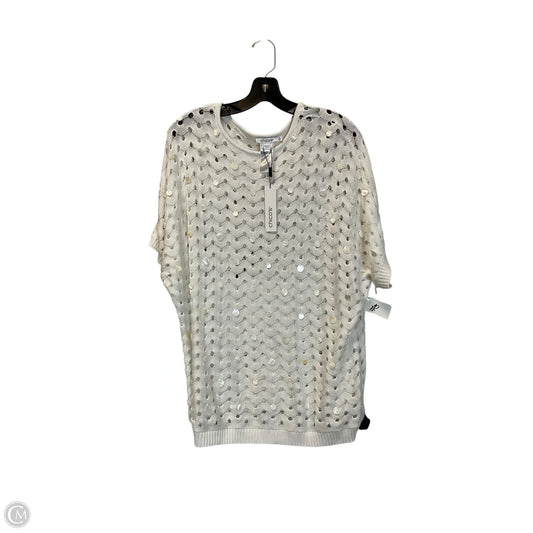 Top Short Sleeve By Chicos In White, Size: Xl