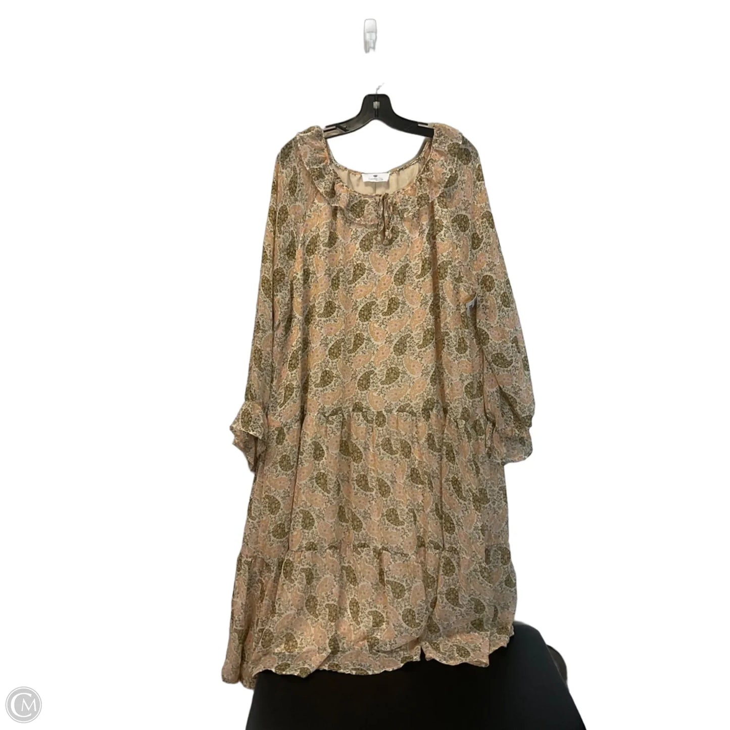 Dress Casual Midi By Cmc In Floral Print, Size: 1x