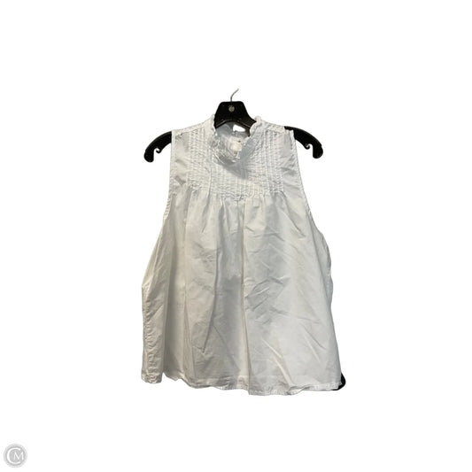 Top Sleeveless By J. Crew In White, Size: L