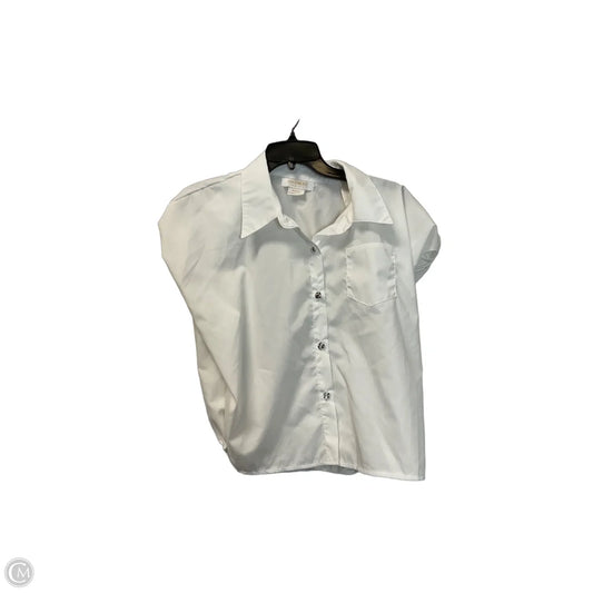 Top Short Sleeve By Clothes Mentor In White, Size: M