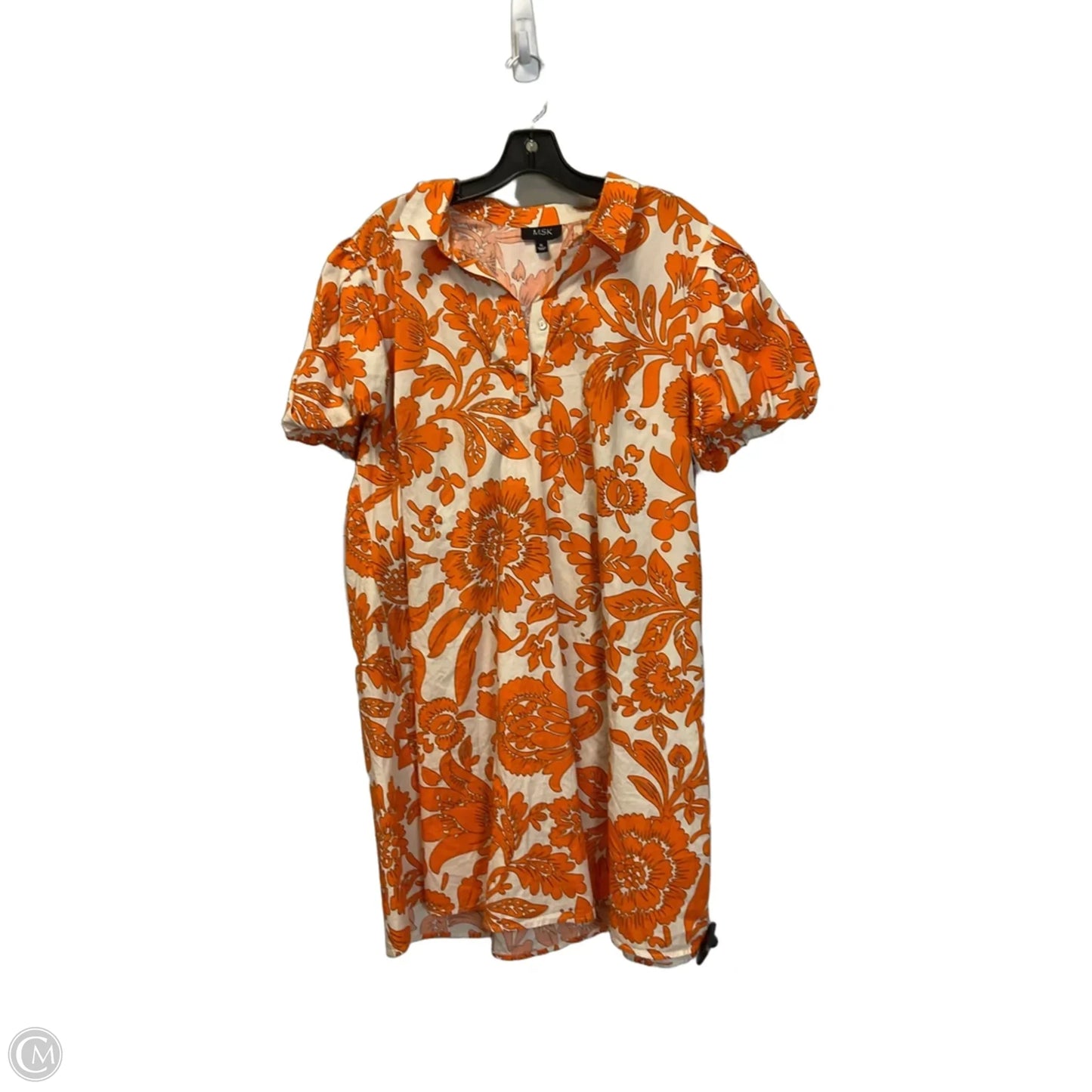 Dress Casual Short By Msk In Orange, Size: Xl