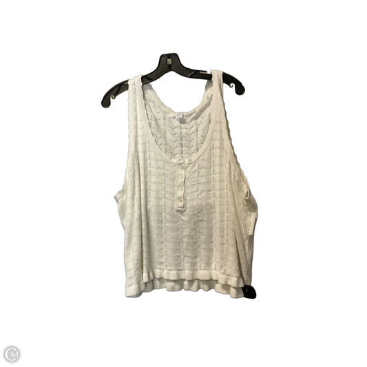 Top Sleeveless By Old Navy In White, Size: Xxl