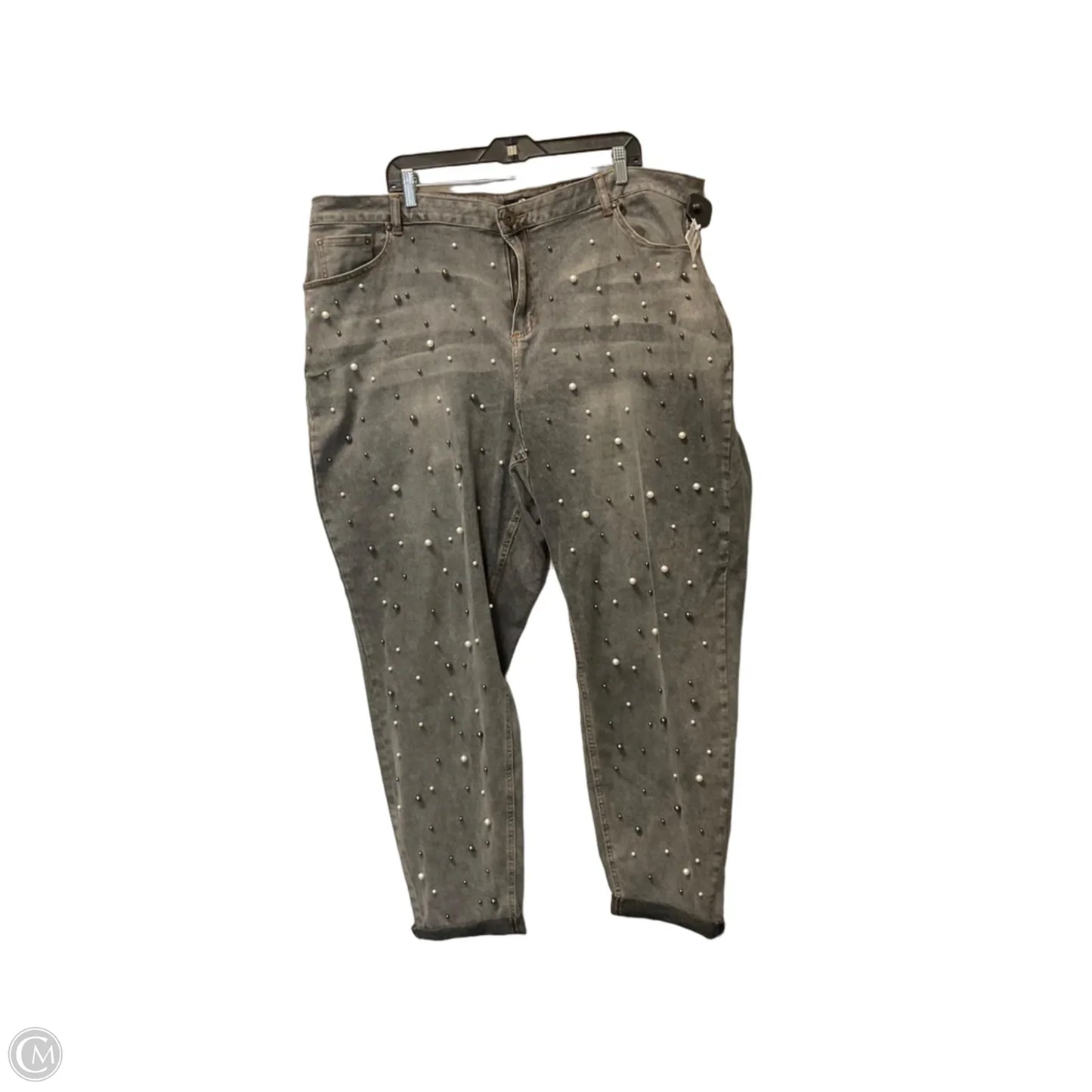Jeans Straight By Ashley Stewart In Grey Denim, Size: 26