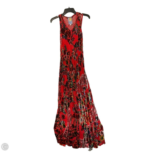 Dress Designer By Johnny Was In Red, Size: Xs