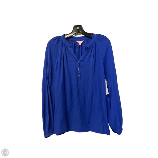 Top Long Sleeve Designer By Lilly Pulitzer In Blue, Size: Xs