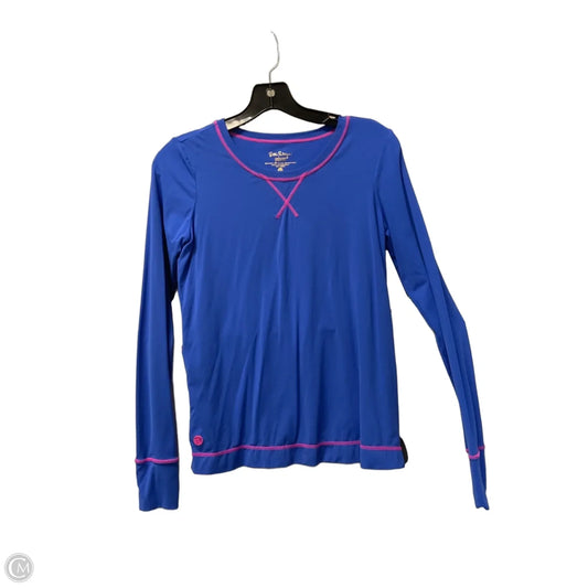 Top Long Sleeve Designer By Lilly Pulitzer In Blue, Size: S